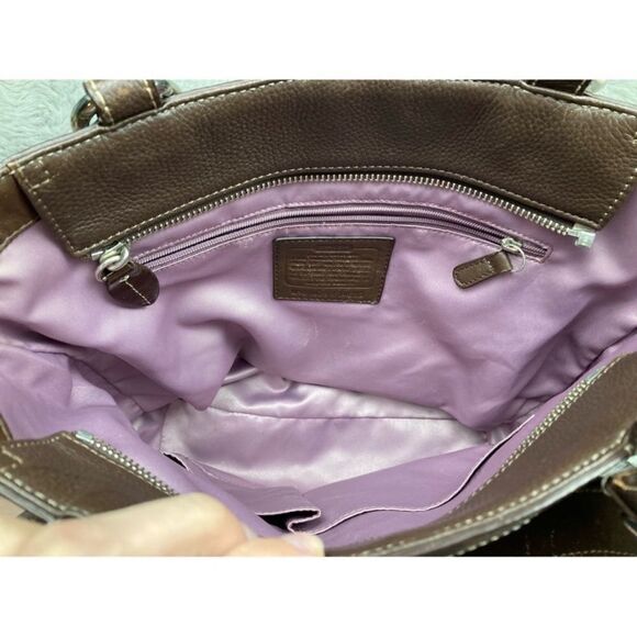 Coach chocolate brown Penelope pebbled leather shoulder bag - Picture 7 of 11